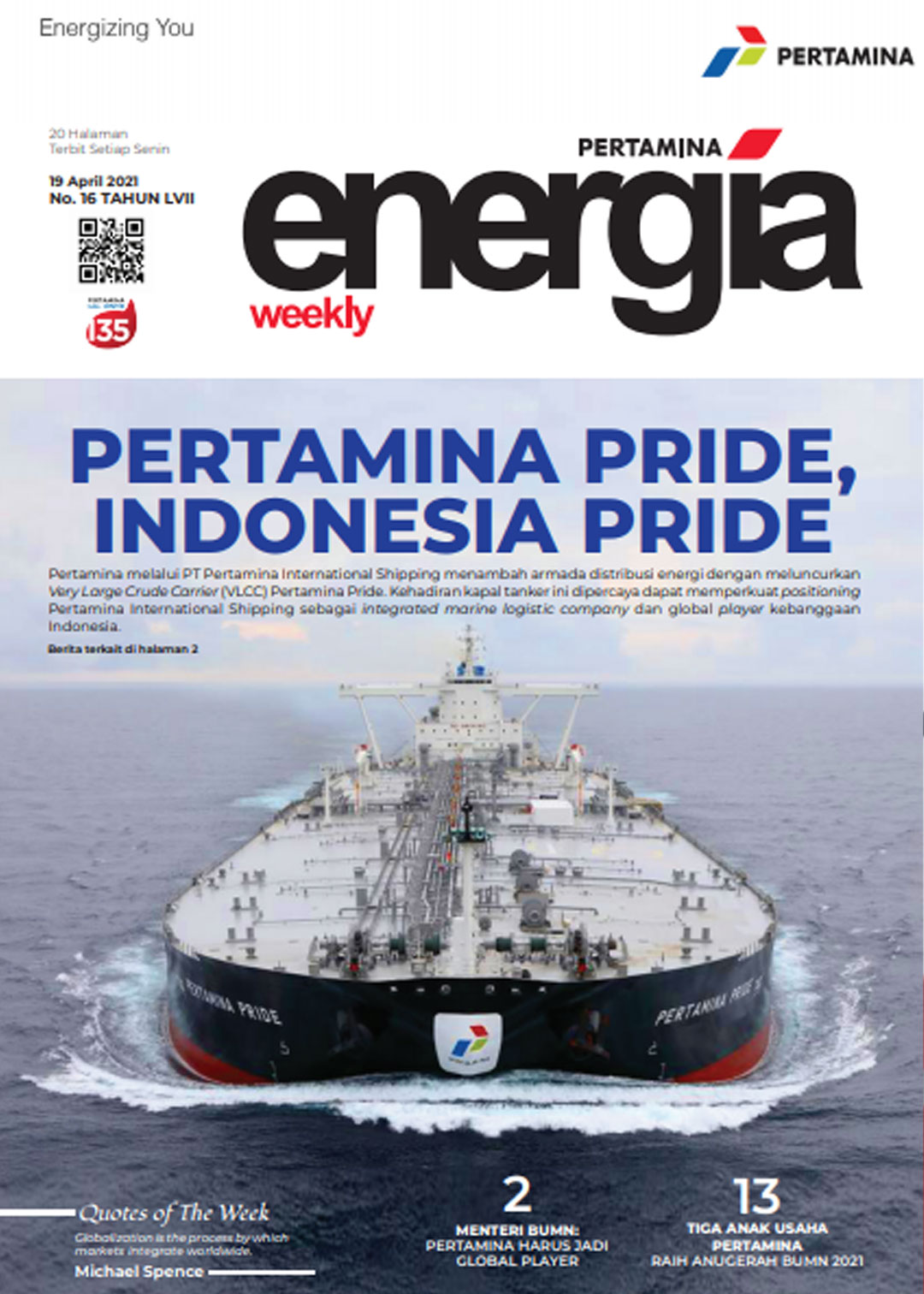 Energia Weekly 3rd Week of April 2021