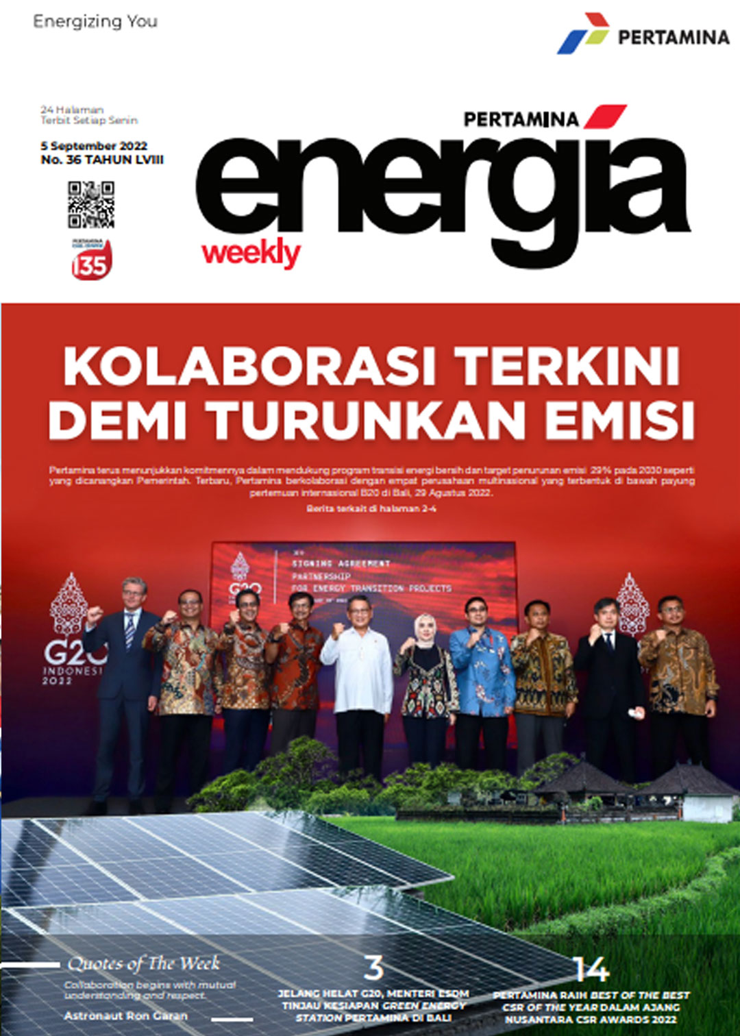 Energia Weekly 1st Week of September 2022