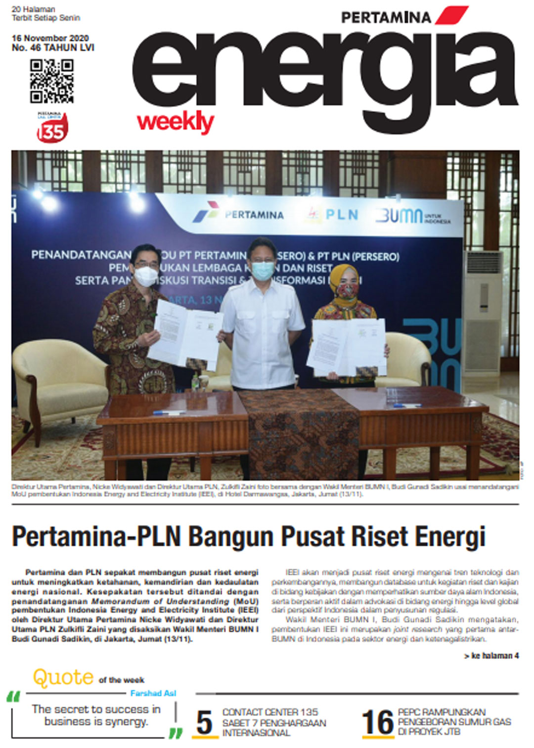 Energia Weekly 3rd Week of November 2020