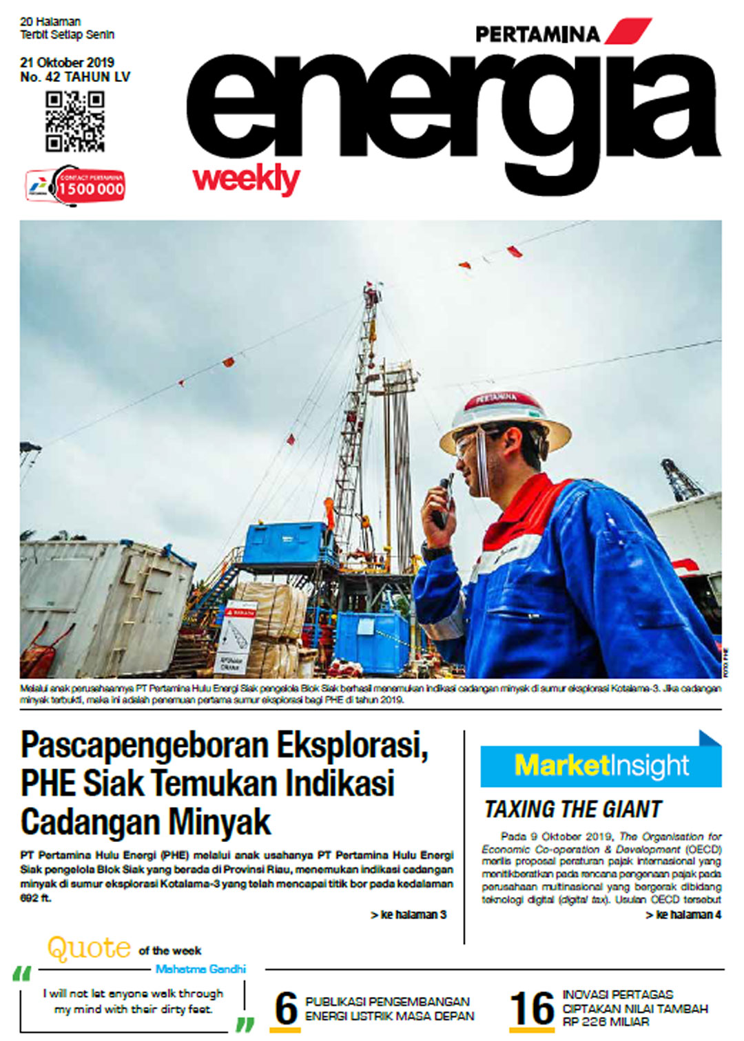 Energia Weekly 4th Week of October 2019